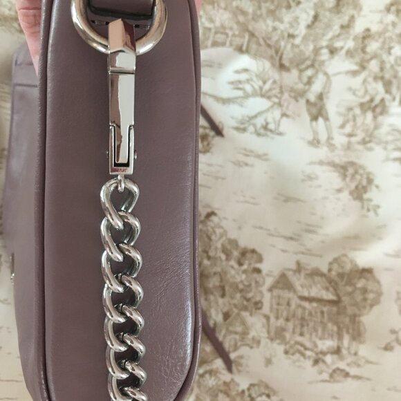 Rebecca Mincoff Mini MAC - Mauve Leather - Silver Tone Hardware - Excellent - Picture 11 of 15